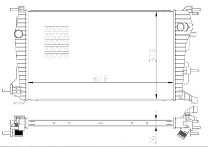Chłodnica silnika NRF 550004 214100068R RENAULT