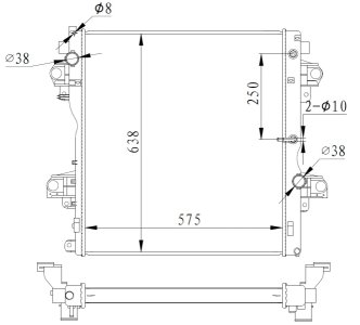 Chłodnica silnika NRF 550018 1640030300 TOYOTA
