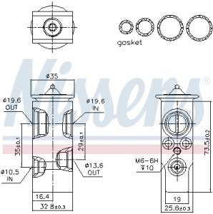 Zawór rozprężny NISSENS 999397 30676364 VOLVO