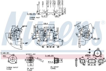 Turbosprężarka NISSENS 93445 144109764R OPEL
