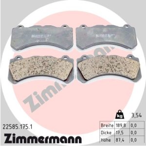 Klocki hamulcowe ZIMMERMANN 22585.175.1 31664689 VOLVO S60 III 19- przód
