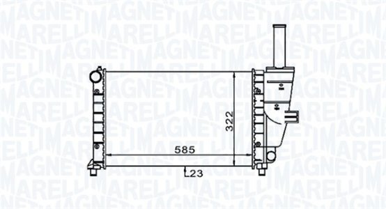 Chłodnica silnika MAGNETI MARELLI BM1871 46745043 FIAT