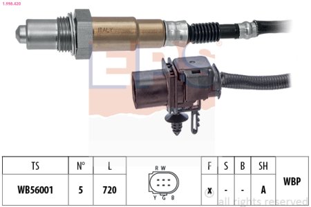 Sonda lambda EPS 1.998.420 55204058 ALFA ROMEO FIAT FORD JEEP