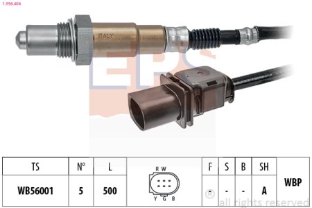 Sonda lambda EPS 1.998.404 C2D24922 FIAT FORD JAGUAR