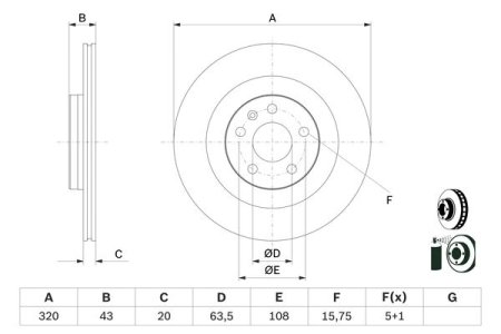 Tarcza hamulcowa BOSCH 0986479E87 31400778 VOLVO XC90 II 15- tył