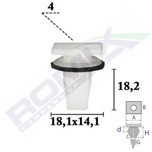 Kostka montażowa zderzaków ROMIX COMPANY C70679 866251E000 HYUNDAI, KIA