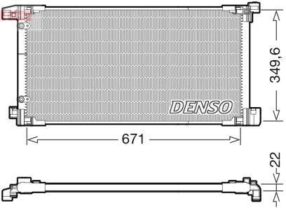 Chłodnica klimatyzacji DENSO DCN50114 8846047180 TOYOTA