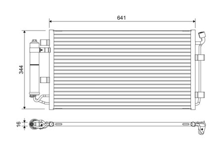 Chłodnica klimatyzacji VALEO 822646 92100-3NA0A NISSAN
