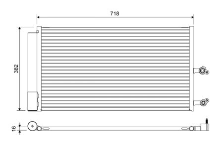 Chłodnica klimatyzacji VALEO 822645 31338308 VOLVO