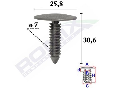 Spinka podsufitki ROMIX COMPANY C70609 10220168 GM