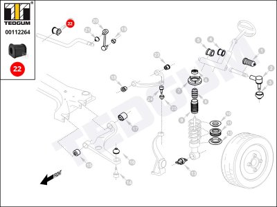 Poduszka stabilizatora TEDGUM 00112264 25745851
