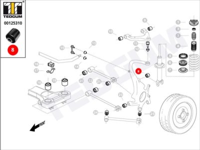 Tuleja amortyzatora tylnego TEDGUM 00125310 