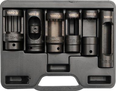 ZESTAW SPECJALISTYCZNYCH 6 NASADEK 1/2 DO WTRYSKIWACZY W SILNIKACH DIESLA 21, 22, 27, 28MM  YATO SZT YATO
