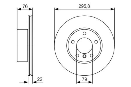 Tarcza hamulcowa BOSCH 0986479R72 34111164839 BMW 5 E39 95-03