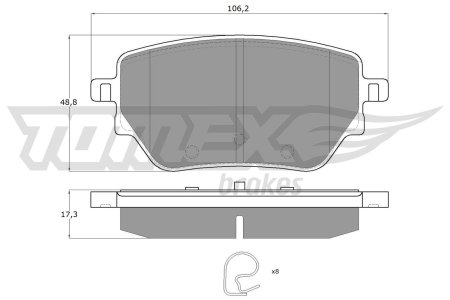 Klocki hamulcowe TOMEX brakes 1208 0004207500 MERCEDES W177 A-KLASA 18- tył