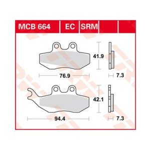 Klocki hamulcowe TRW MCB664 