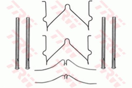 Zestaw montażowy klocków hamulcowych TRW PFK288 126112600