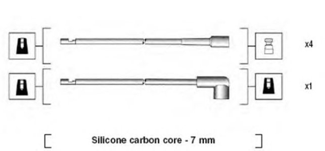 Przewody wysokiego napięcia komplet MAGNETI MARELLI MSK501 