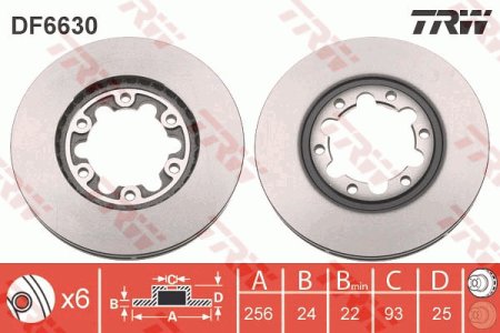 Tarcza hamulcowa TRW DF6630 SE343325X