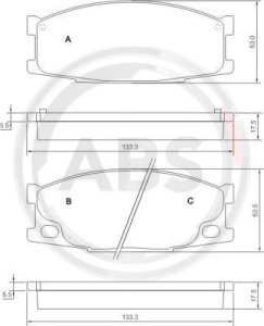Klocki hamulcowe A.B.S. 37026 MC894589