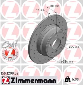 Tarcza hamulcowa ZIMMERMANN 150.1299.52 34211164911