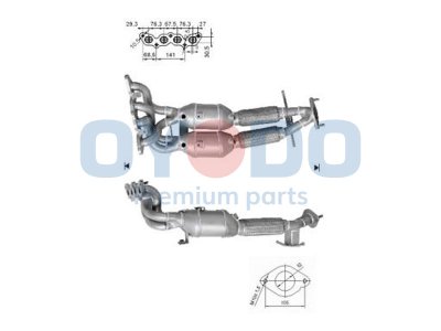 Katalizator OYODO 10N0089-OYO 1420339 FORD