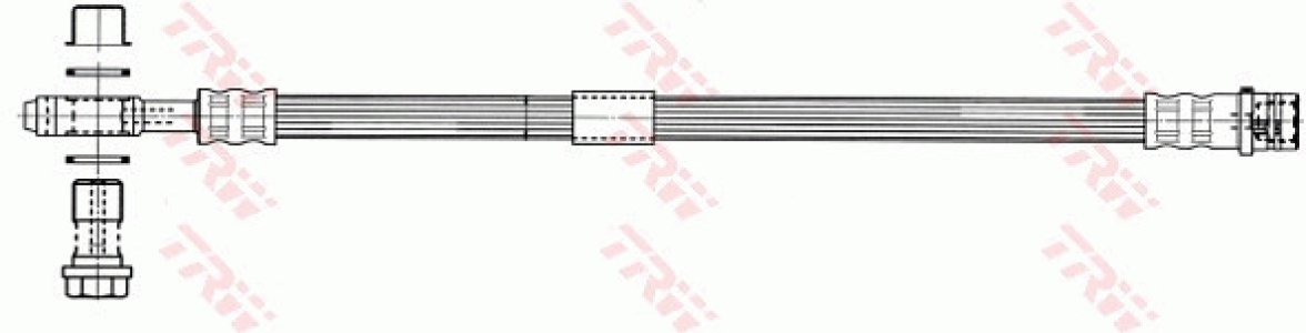 Przewód hamulcowy giętki TRW PHD935 3B7611775