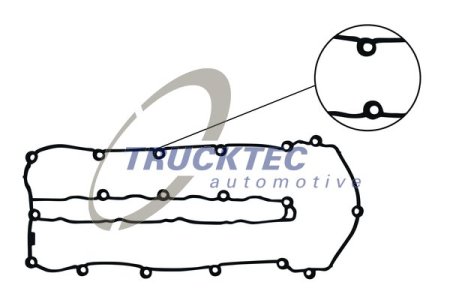 Uszczelka pokrywy zaworów TRUCKTEC AUTOMOTIVE 02.10.029 6510160321