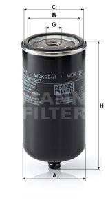 Filtr paliwa MANN-FILTER WDK724/1 WDK7241