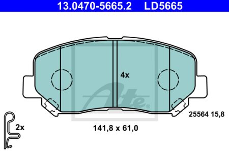 KLOCKI HAM.CERAMIC PRZOD MAZDA