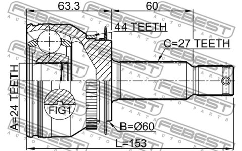 PRZEGUB ZEW. KIA CERATO 04- 24X60X27 ABS 44Z
