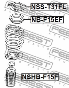 ŁOŻYSKO PODUSZKI AMORT. NISSAN JUKE, TIDA 10-