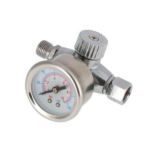 Reduktor z manometrem AIRPRESS 45748-R do pistoletów lakierniczych