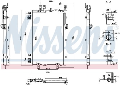 CHŁODNICA KLIMATYZACJI NISSENS 940833 97606K4500 KIA