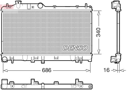 Chłodnica silnika DENSO DRM36025 45119FG030 SUBARU