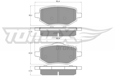 Klocki hamulcowe TOMEX brakes 6002 1643574280 PEUGEOT 208 II 19- tył