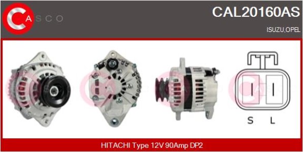 ALTERNATOR 12V 90A CASCO CAL20160AS 