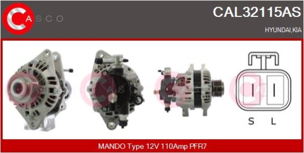 ALTERNATOR 12V 110A CASCO CAL32115AS 