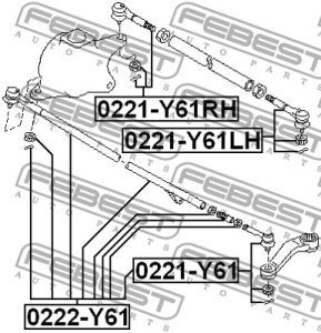 KOŃC. DR. KIER. NISSAN PATROL GRII 2,8TDIC/3,0DTI 97- LE