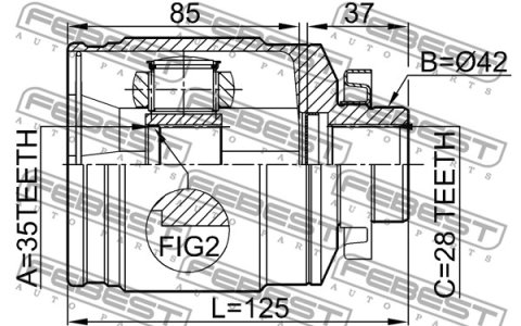 PRZEGUB WEW. HYUNDAI SANTA FE 06- PR. 35X42X28