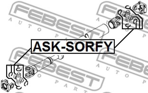 KRZYŻAK WAŁU NAPĘDOWEGO KIA K2500/K2700/SORENTO 2,4-3,5 97-