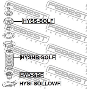 PODKŁADKA SPRĘŻYNY HYUNDAI ACCENT 11 (2010-2014) I10, I20 08- LE/PR DOLNA