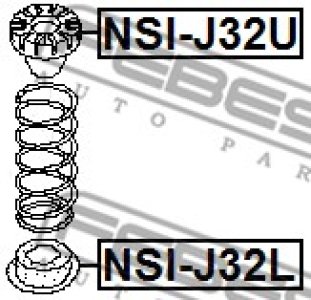 PODKŁADKA AMORT. NISSAN T. MAXIMA J32 2011.01- [AR]