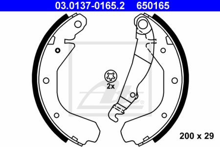 Szczęki hamulcowe ATE 03-0137-0165-2 1605674