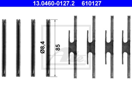Zestaw montażowy klocków hamulcowych ATE 13-0460-0127-2 16010650