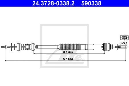 Linka sprzęgła ATE 24-3728-0338-2 2150V1
