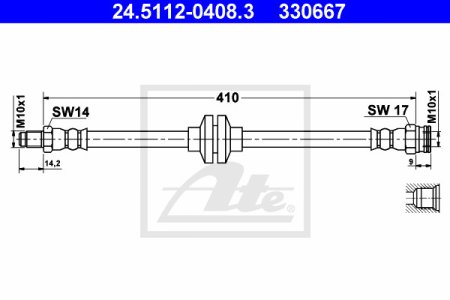 Przewód hamulcowy giętki ATE 24-5112-0408-3 46454474