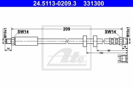 Przewód hamulcowy ATE 24-5113-0209-3 4A0611775
