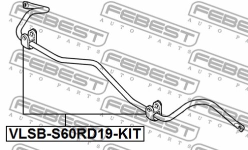 ZESTAW GUM STAB. VOLVO T. S60 01- XC70 02- 19MM