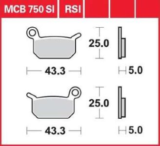 Klocki hamulcowe TRW MCB750SI 